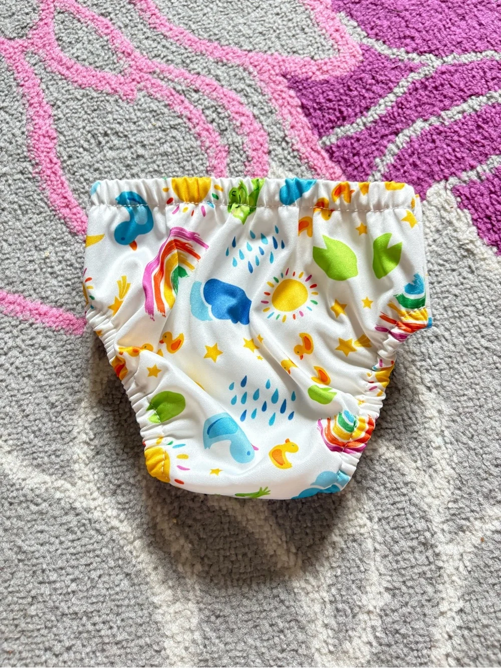 Charlie Banana Spring Print “Hello Sunshine” Swim Diaper with Snaps 16-28 lbs